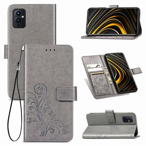 MPFRANCE Housse pour OnePlus 9 Gris [Fleur de Lys]