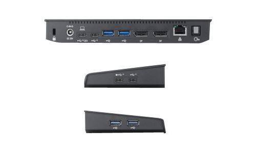 Fujitsu PR09 - Poortreplicator - USB-C - 2 x DP - GigE - 120 Watt - Europa - voor Celsius H7510; ESPRIMO G9010, P558; LIFEBOOK E5410, E5510, U7310, U7410, U7510, U9310