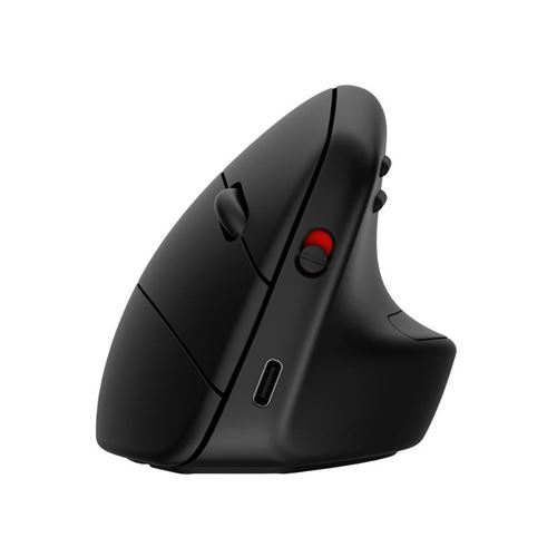 HP 925 - Souris verticale - 6 boutons - sans fil - Bluetooth 5.3, 2.4 GHz - récepteur sans fil USB - noir - emballage durable