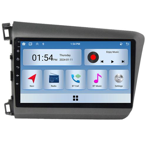 Autoradio RoverOne® Bluetooth CarPlay 2 Din 6Go RAM 128Go ROM pour Honda Civic 9 FB FK FD 2011-2015