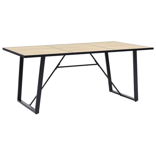 vidaXL Table de salle à manger Chêne 180x90x75 cm MDF