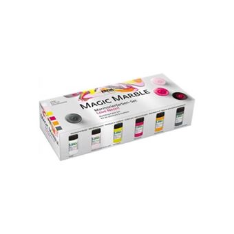 Kit De 6 Encres à Marbrer Pour Arts Plastiques - Baker Ross, 25 Ml Par Couleur (Rouge, Vert, Jaune, Bleu, Orange, Noir)