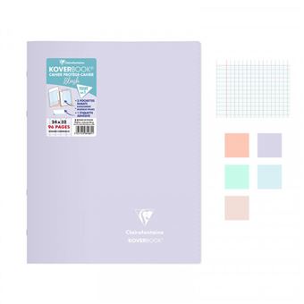 CLAIREFONTAINE Cahier Protège-cahier Koverbook Spirale Polypro A4