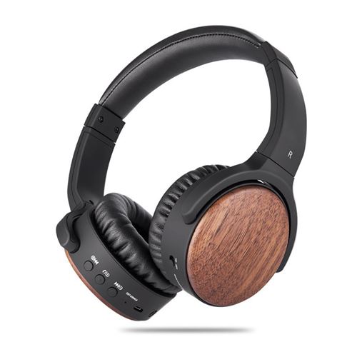 Non Communiqué Casque Audio Bluetooth À Réduction De Bruit Active - Bois De Noyer