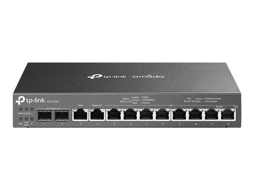 Tp-Link Omada Er7212Pc V1 - Routeur Commutateur 8 Ports - 1Gbe - Ports Wan : 4 - Fixation Murale