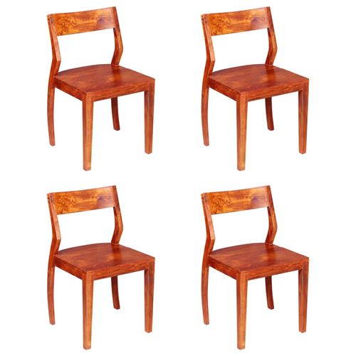 vidaXL Chaises de salle à manger 4 pcs Bois d'acacia massif et Sesham