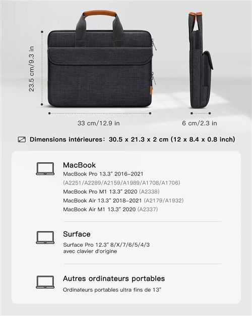 Housse PC Portable Inateck Housse 13 Pouces Antichoc Compatible