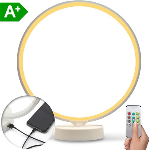 LIROMA® Lampe de luminothérapie: ⌀ 32, 10 000 LUX, Port USB, 3 couleurs -  Luminothérapie - Achat & prix
