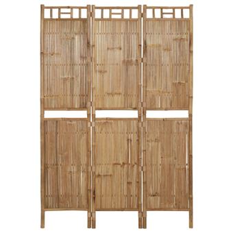 Cloison de séparation 3 panneaux Bambou 120x180 cm - 1