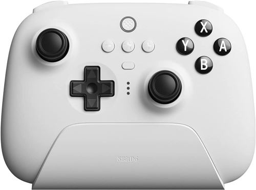 8Bitdo manette Bluetooth Ultimate pour Nintendo Switch & PC Windows - Blanc