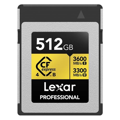 Carte CFexpress Pro Gold Type B 4.0 Series 512 Go 3600R/3300W