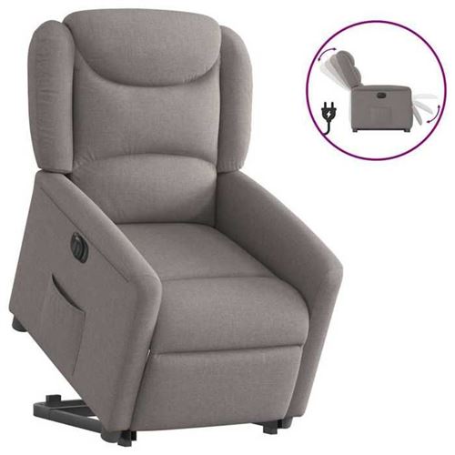 Non Communiqué Gris Vidaxl Stoel Électrique Réglable Tissu Taupe
