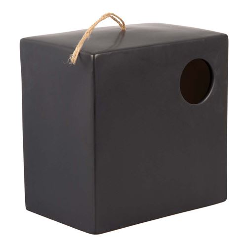 Meilleurs prix pour Pt' - Nichoir design carré en céramique noir