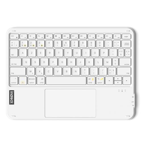 INATECK Clavier Bluetooth avec pav&eacute; Tactile, Clavier sans Fil AZERTY Ultra Fin et Portable, Compatible avec Windows et iPad OS