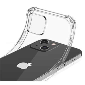 Coque pour iPhone 13 (6,1) - Silicone Transparent avec Cercle magnétique  intégré Phonillico®