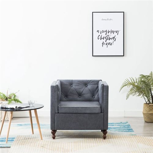 Non Communiqué Gris Vidaxl Fauteuil Tissu