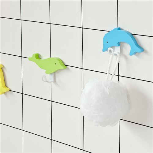 SoBuy® FHK04-F Set de 5 Crochets Décoratifs Dauphins Design Patères Porte-clés