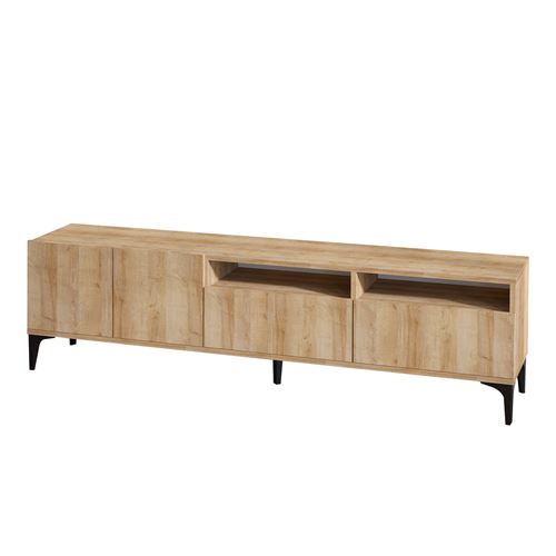 HANAH HOME Meuble Tv En Bois ""ross"" - 180 X 35 X 52 Cm - Ch&ecirc;ne
