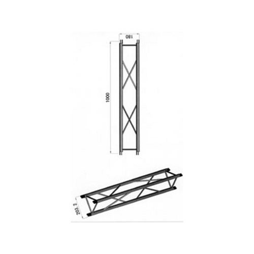 Power Acoustics Md Bt1 - Structure Aluminium Longueur 1 Mètre - MD BT1