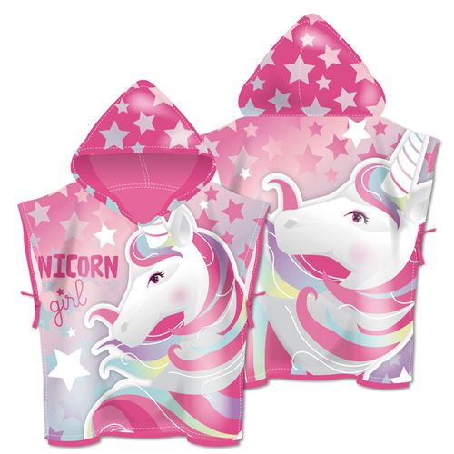 ARDITEX ZK50936 Poncho en microfibre avec capuche 55X55cm de ZASKA-Licorne