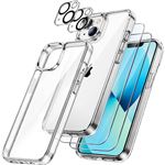 Coque Silicone Transparente + Verres Trempes et Protections Camera Arriere X2 Pour iPhone 13 Mini Little Boutik®