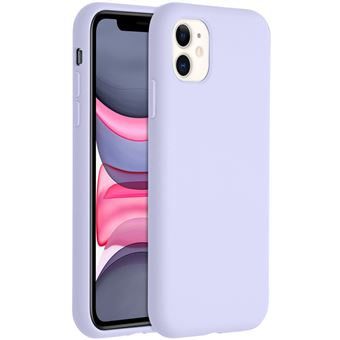 Accezz Coque Liquid Silicone pour  iPhone 11 - Violet - 1