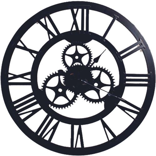 The Home Deco Factory - Horloge avec engrenage 70 cm
