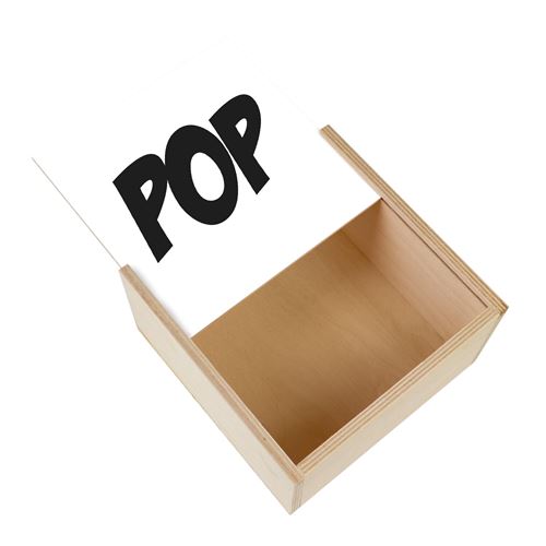 Boite Coffret en Bois - Fabulous - Pop Lettres Bande Dessinée (11 x 11 x 3,5 cm)
