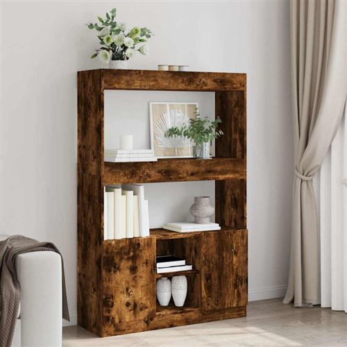 Vidaxl Buffet Haut En Bois - Chêne Fumé - Image 3