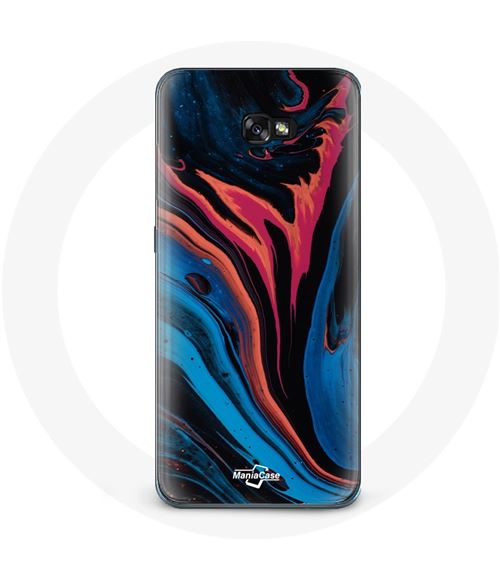 Coque pour Samsung Galaxy A3 2017 Texture abstraite bleu noir rouge Maniacase