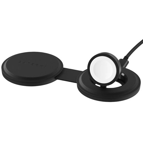 Non Communiqué Noir Chargeur Sans Fil 2-En-1 Compatible Qi2 15W Modèle Onthego Pliable Satechi