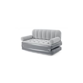 RELAX4LIFE Canapé 2 Places, Sofa De Salon Avec 2 Coussins Amovibles En Tissu Lin, Meuble De