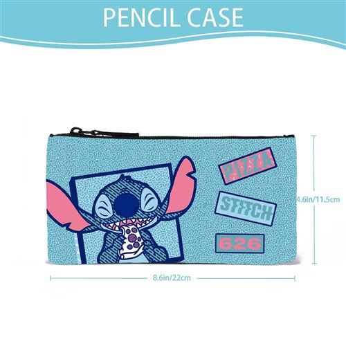 Stitch - Set d'écriture - 2 crayons, 2 pinces, règle, taille