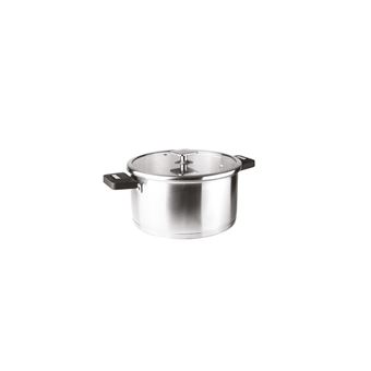 Set 3 casseroles inox 16 / 18 / 20 cm + poignée Lacor 56610 - 1
