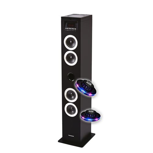 Enceinte bluetooth THOMSON DS120CD Lecteur CD USB SD Radio FM 60W Lumières LED OVNI