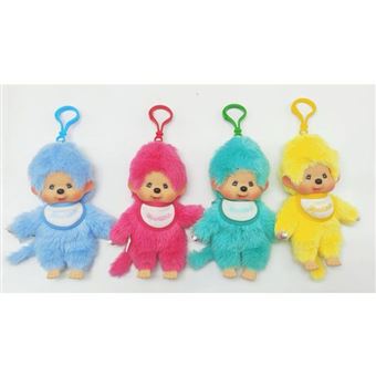KIKI Peluche doudou bavoir rouge 18cm Monchhichi Sekiguchi