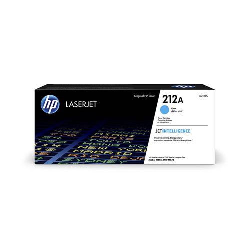 HP 212A - Cyaan - origineel - LaserJet - tonercartridge (W2121A) - voor Color LaserJet Enterprise M555, MFP M578; LaserJet Enterprise Flow MFP M578