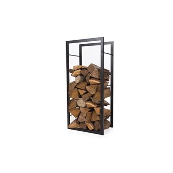 vidaXL Panier à bois de chauffage avec poignées 60x40x28 cm Gris
