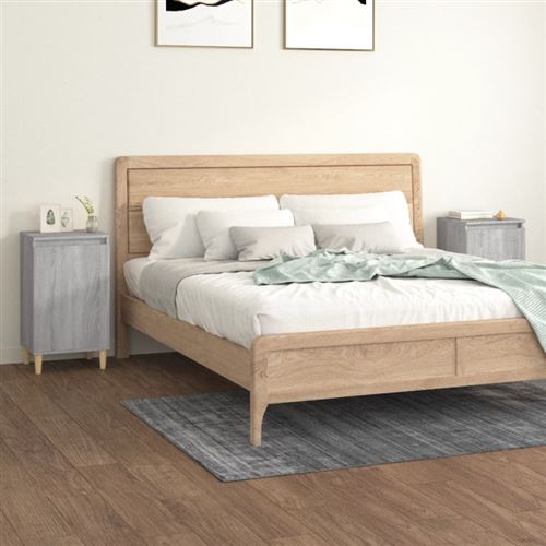 Non Communiqué Sonoma Gris Tables De Chevet 2 Pcs 40X35x70cm Bois D Ingénierie