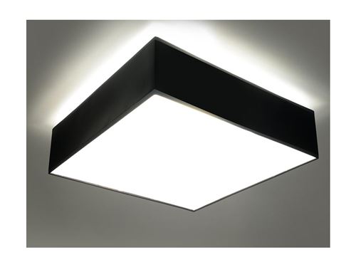 Plafonnier carré design HORAS - L.35 cm - Noir