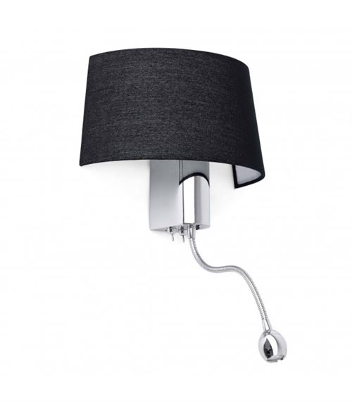 Applique en métal et tissu longueur 28.5cm Hotel noir