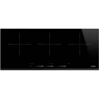 Smeg Universal SIH7933B - Table de cuisson à induction - 3 plaques de cuisson - Niche - largeur : 88 cm - profondeur : 38 cm - noir - avec avant biseauté