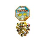 cavernedesjouets Coffret 60 Billes Enfant : Galaxie, Espace, planetes - pepites, calots, Plates et Rondes - Rare, Verre Colore - Set Jeu recre et Carte