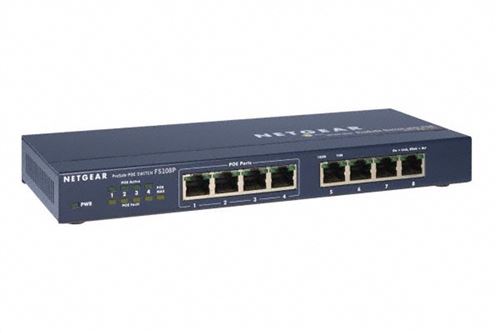 NETGEAR ProSAFE FS108P - switch - 8 poorten