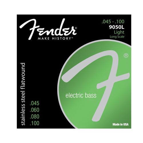 Fender 9050L Stainless 9050s Flatwound light, jeu de cordes guitare basse électrique