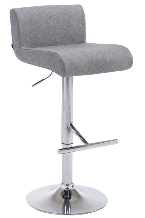 Tabouret de bar California en Tissu , Gris clair