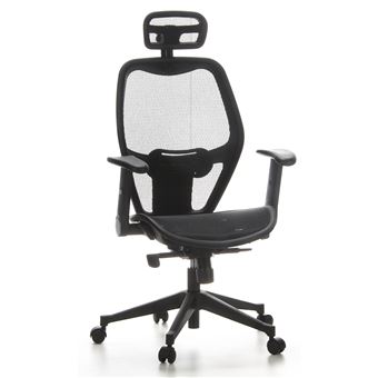 Siege De Bureau Fauteuil De Direction Air Port Tissu Maille Noir Hjh Office Achat Prix Fnac