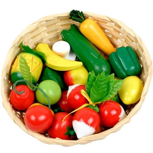 Fruits Et Légumes En Bois Jouet En Bois Panier De 21 Pcs