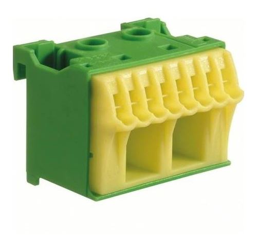 Bornier terre sans vis 8x4mm2 + 2x25mm2