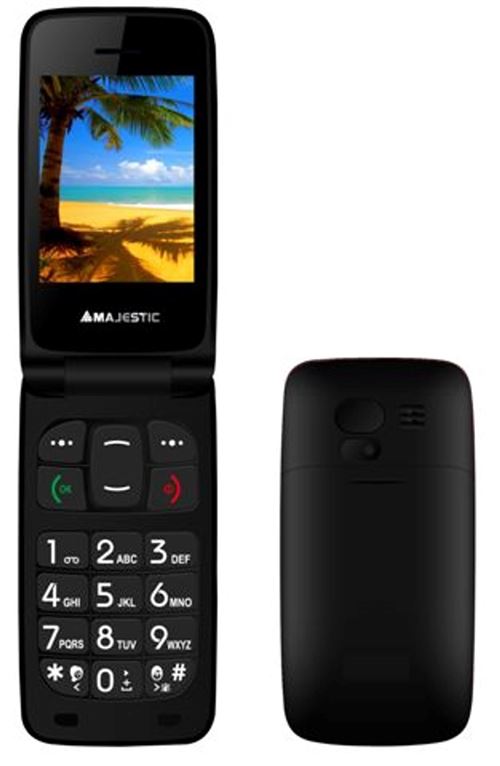 Majestic TLF-SILENO 41N FLIP - Mobiele telefoon - microSD slot - 320 x 240 pixels - TFT - 1,3 MP - zwart